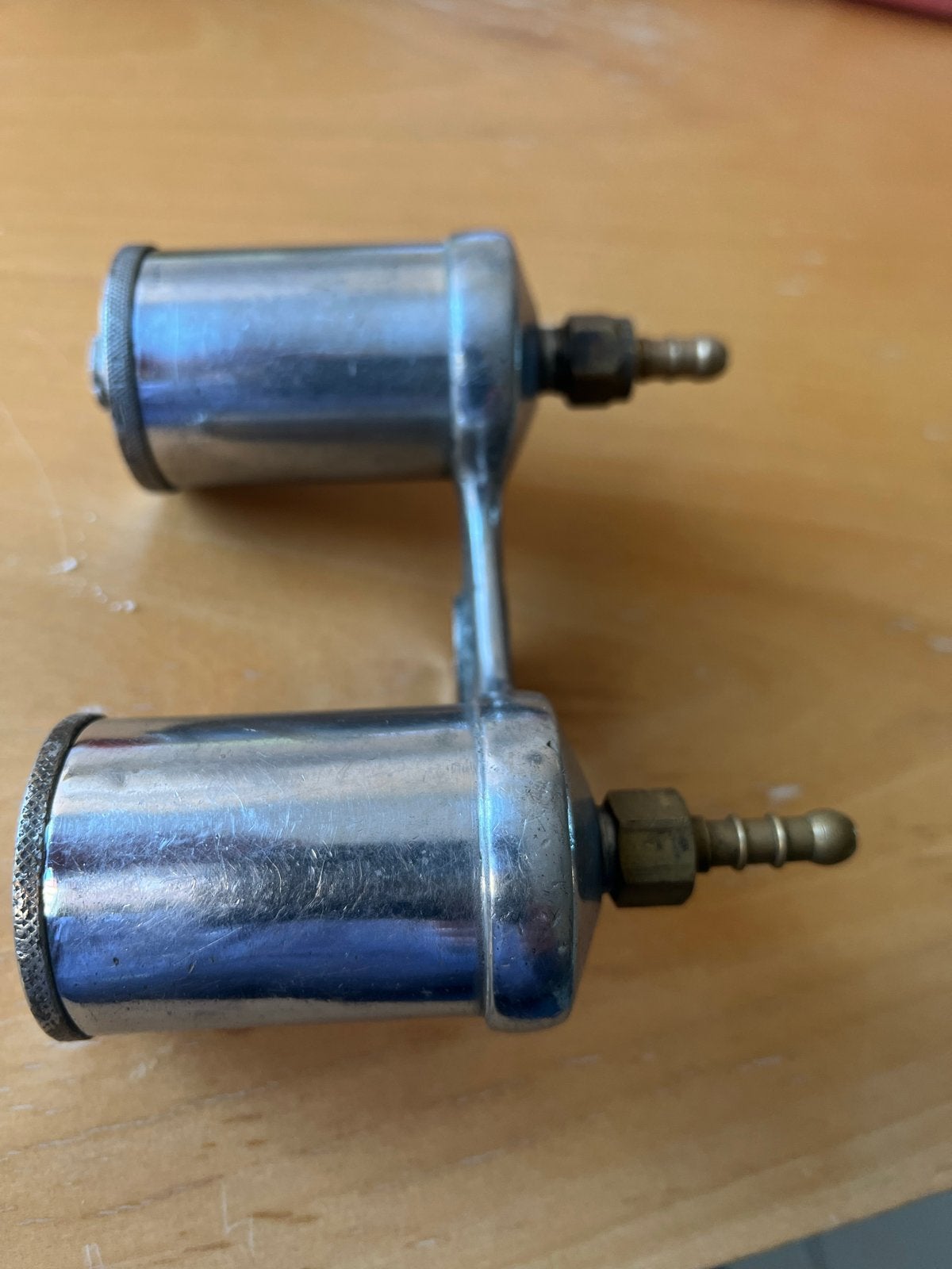 Zeldzame dubbele Amac vlotterkamer voor vintage race motor, Ophalen of Verzenden, Gebruikt