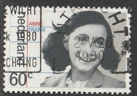 Nederland 1980 1199 Anne Frank, Gest Utrecht, Ophalen of Verzenden, Na 1940, Gestempeld