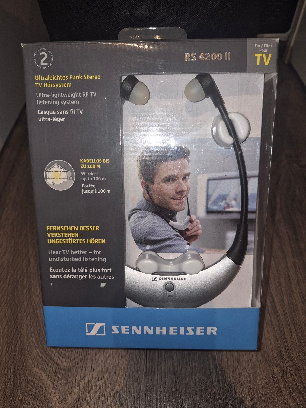 Sennheiser RS 4200 II TV Hoorsysteem - Draadloos, Draadloos, Zilver, Sennheiser, Nieuw