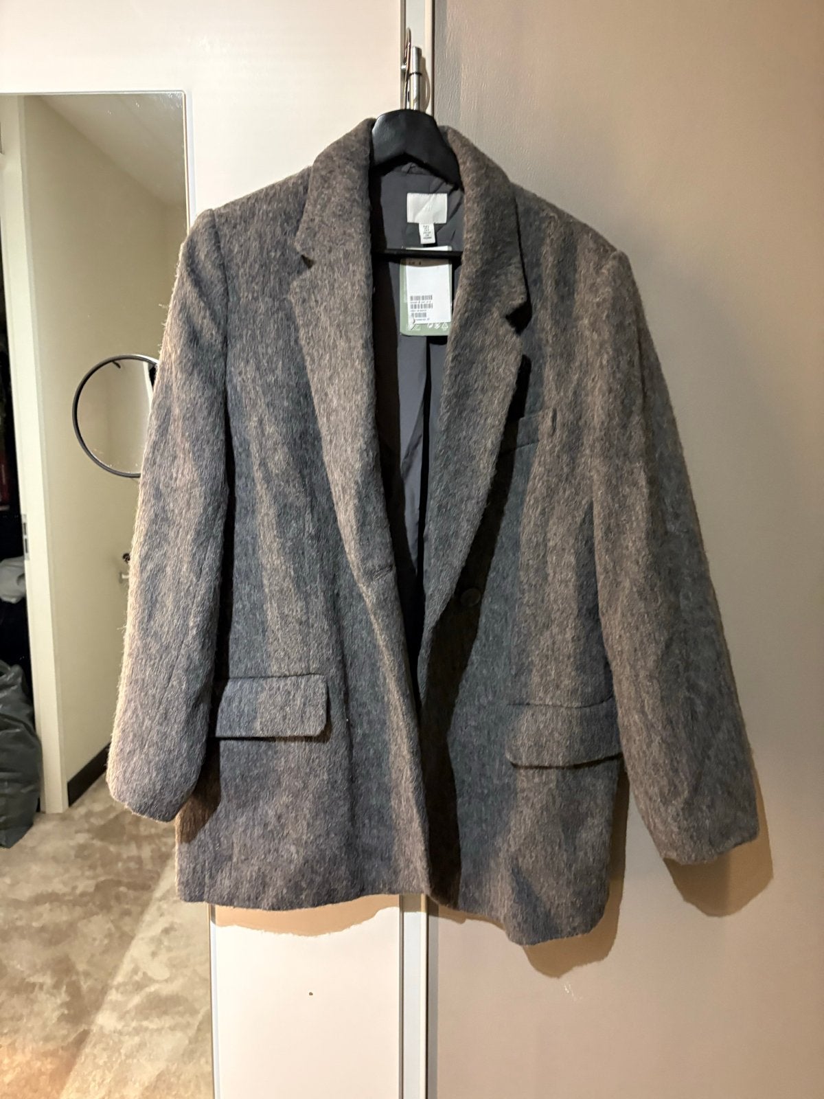 H&M Grijze Blazer Maat S - Nieuw met kaartjes, Ophalen of Verzenden, Nieuw, Maat 36 (S), Grijs