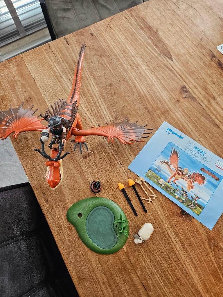 Playmobil Dragons Snotvlerk & Haaktand 9459, Ophalen of Verzenden, Zo goed als nieuw, Complete set