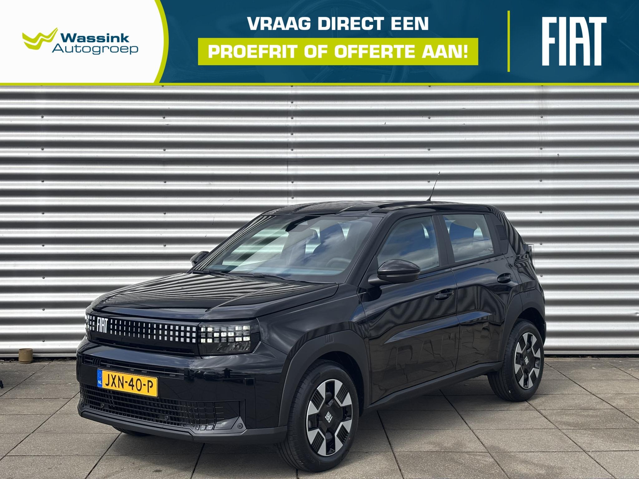 Fiat Grande Panda 1.2 Hybrid ICON | Achteruitrijcamera | Nav, Auto's, Fiat, Stof, 600 kg, Zwart, Origineel Nederlands