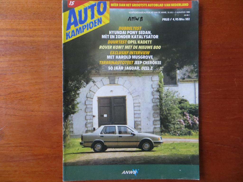 Autokampioen 15 1986 50 jr. Jaguar, Rover 800, Cherokee, Ophalen of Verzenden, Zo goed als nieuw, Opel