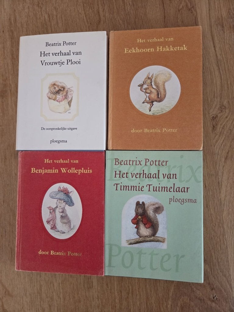 4 x Beatrix Potter boekjes (Uitgeverij Ploegsma), Boeken, Fictie algemeen, Jongen of Meisje, Ophalen of Verzenden, Zo goed als nieuw