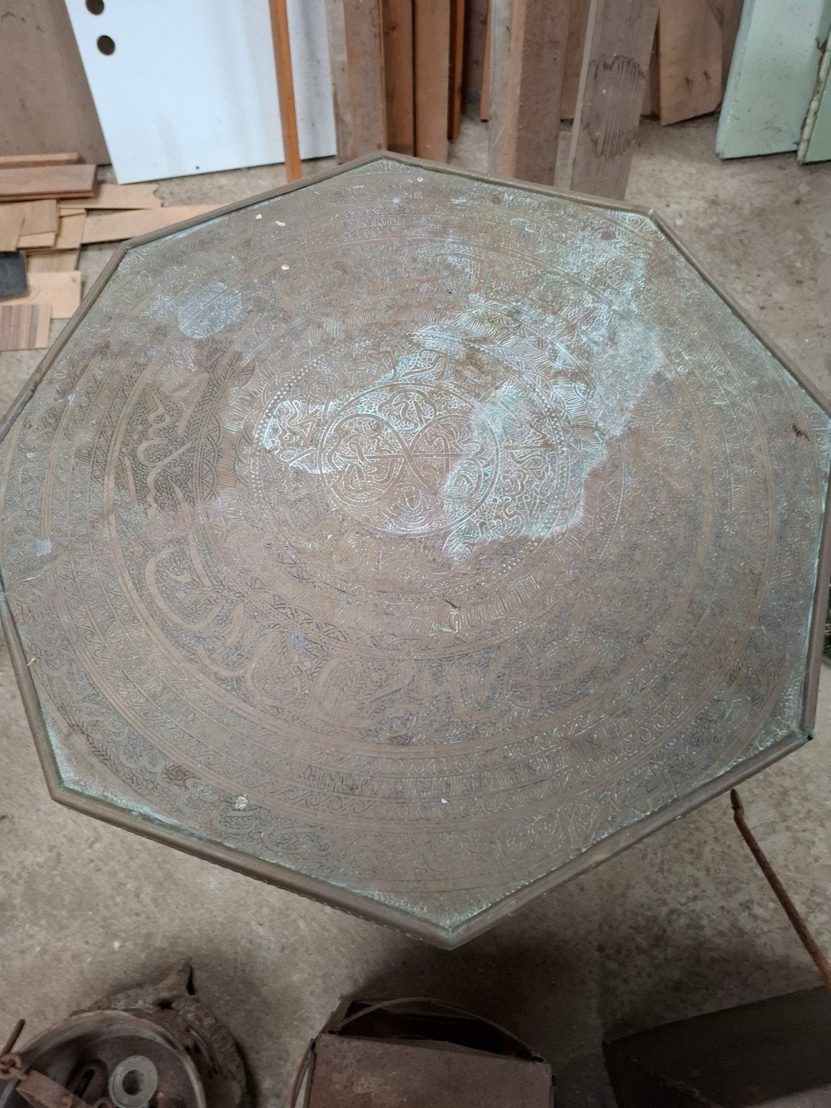 antiek tafel, Ophalen, Gebruikt, 50 tot 100 cm, Rond