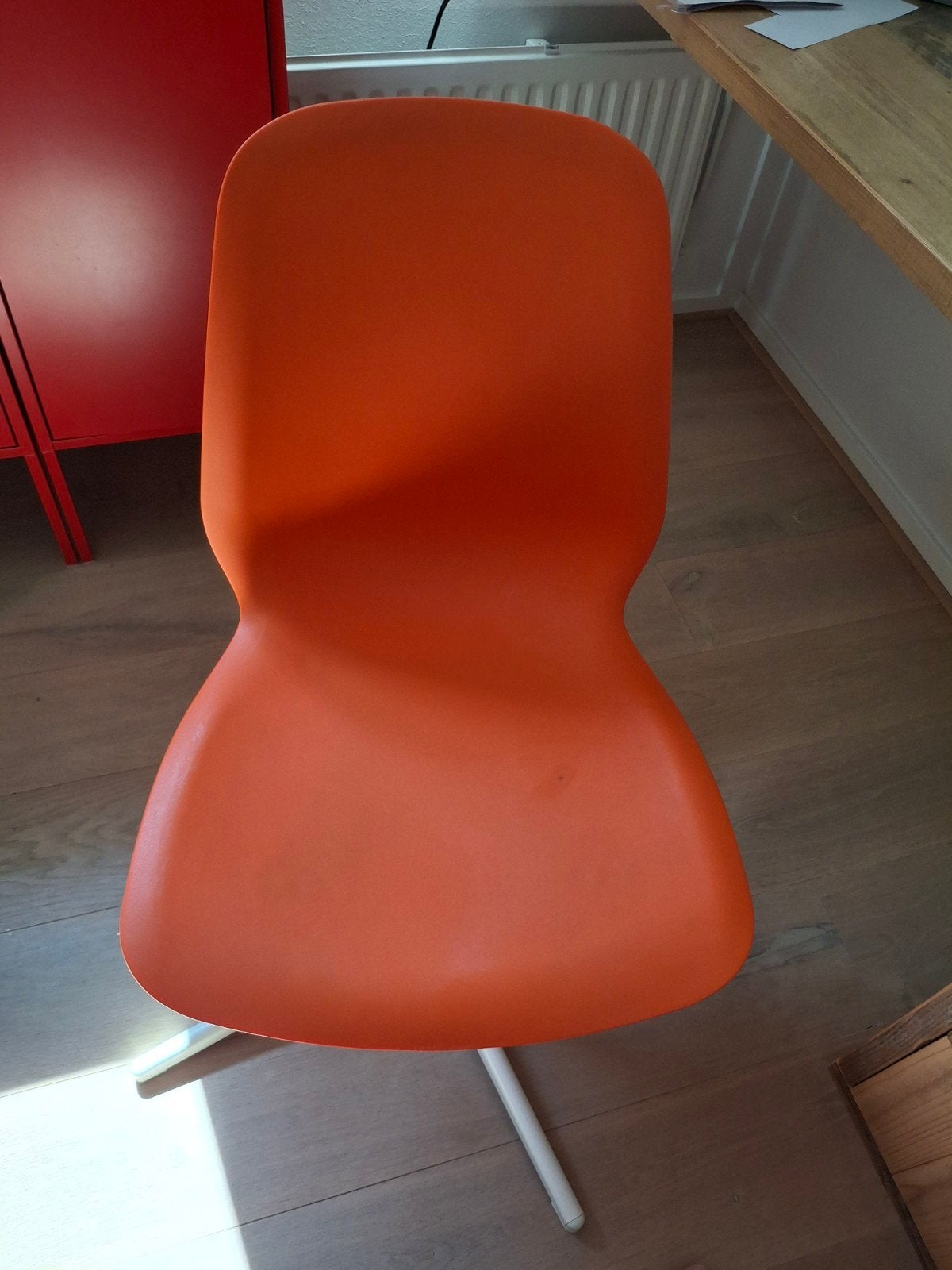 Oranje bureaustoel / eetkamerstoel met draaivoet, Ophalen, Gebruikt, Overige kleuren, Metaal