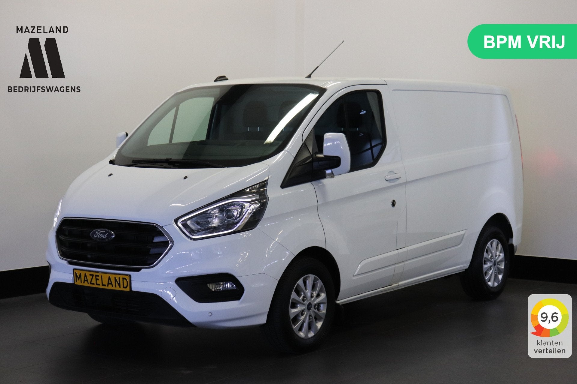 Ford Transit Custom 2.0 TDCI 170PK Automaat EURO 6 - Airco -, Stof, 4 cilinders, Wit, Bedrijf