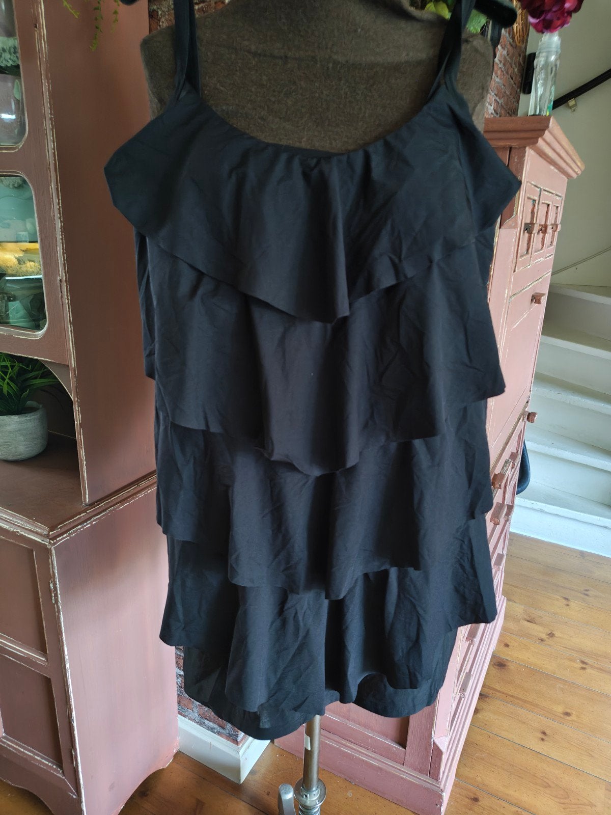 badpak met stroken zwart xl xxl, Kleding | Dames, Ophalen of Verzenden, Zo goed als nieuw, Zwart, Badpak