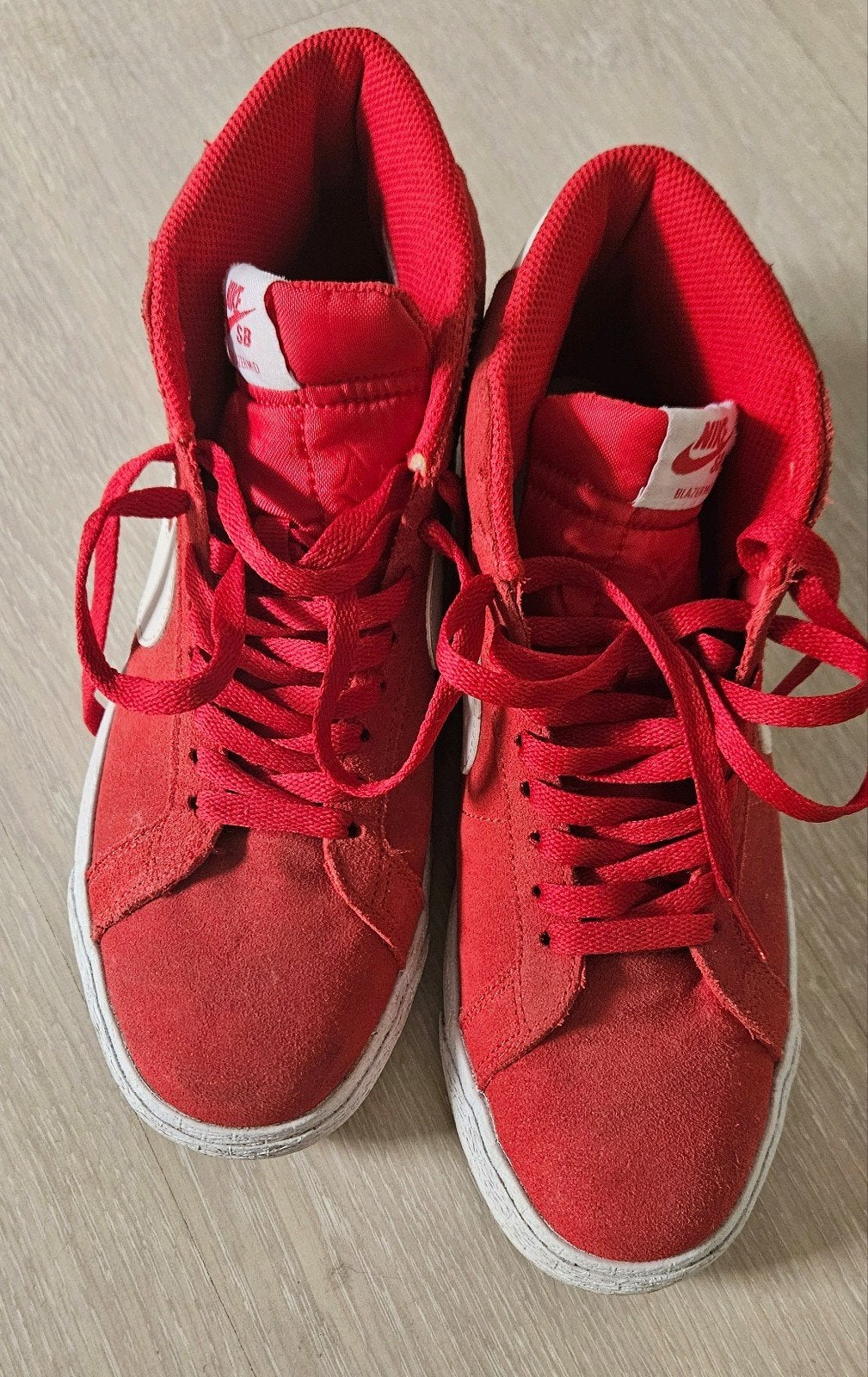Nike SB Blazer Mid - Rode sneakers maat 40, Ophalen, Nike, Sneakers of Gympen, Gedragen