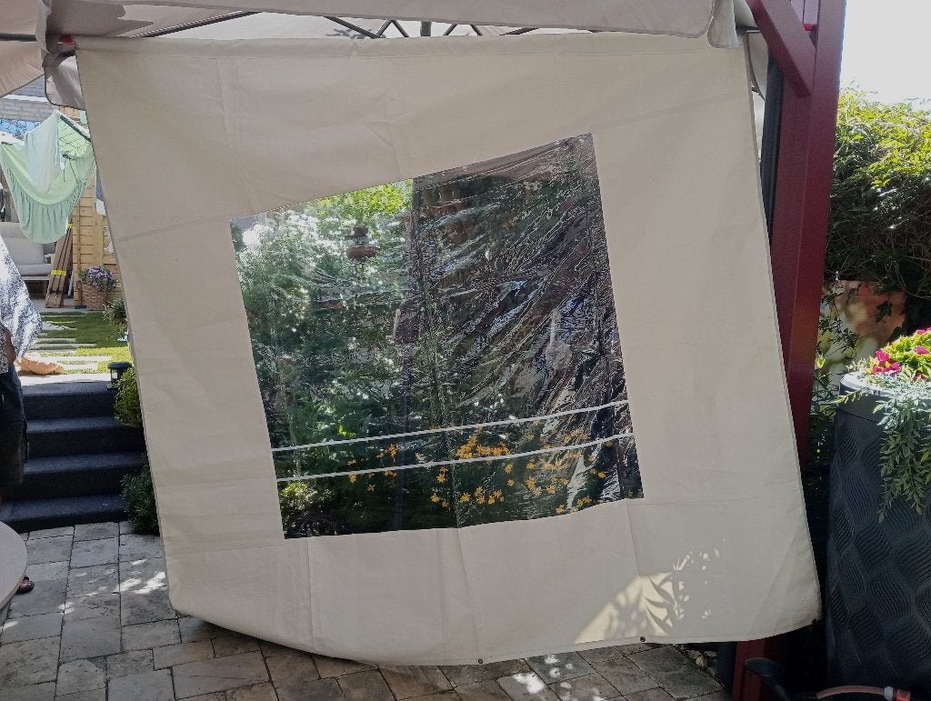 Zijwand caravanluifel, Ophalen, Gebruikt