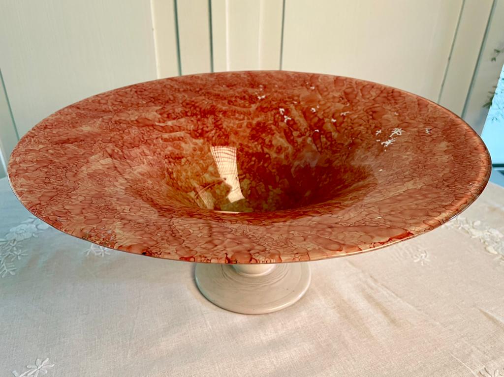 Grote Handgemaakte Schaal Recycled Glas Vidrios San Miguel, Schaal, Rond, Ophalen of Verzenden, Glas