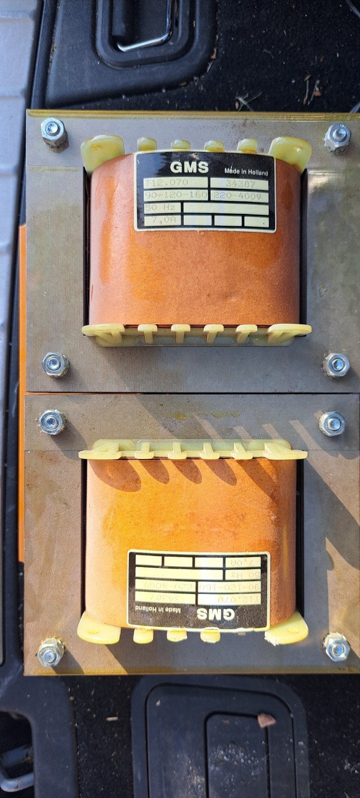 2 x GMS Transformator uit schakelkast 3 x 400 volt, Doe-het-zelf en Verbouw, Elektra en Kabels, Ophalen of Verzenden, Gebruikt