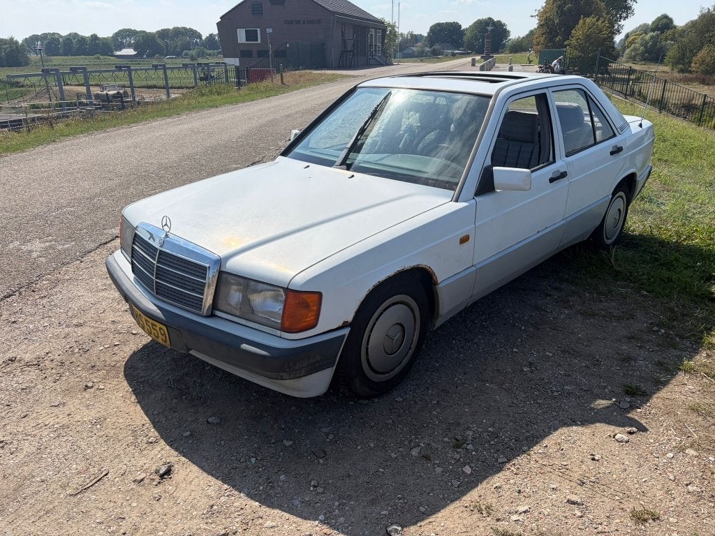 Mercedes-Benz 190 2.5 D 1992 Schuifdak Ex Luxemburg auto 94p, 94 pk, Stof, 2497 cc, Wit