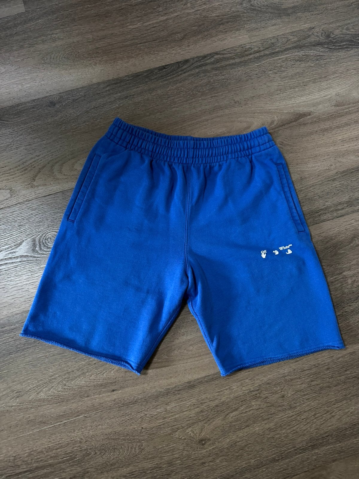 Authentieke Off-White korte broek, Ophalen of Verzenden, Zo goed als nieuw, Maat 46 (S) of kleiner, Blauw