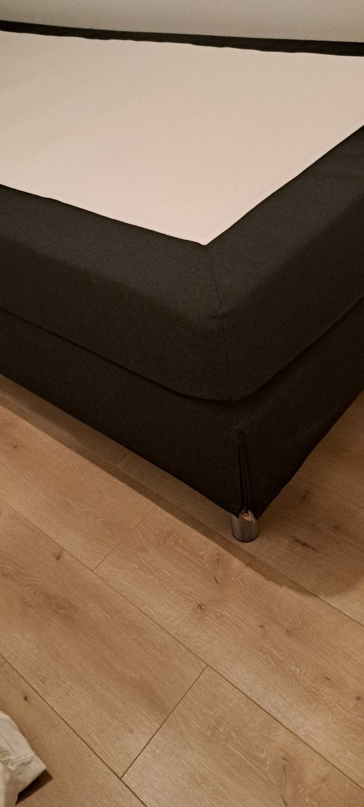Zo goed als nieuwe boxspring van 90x200 cm. De boxspring is, Ophalen, 90 cm, Eenpersoons, Zwart