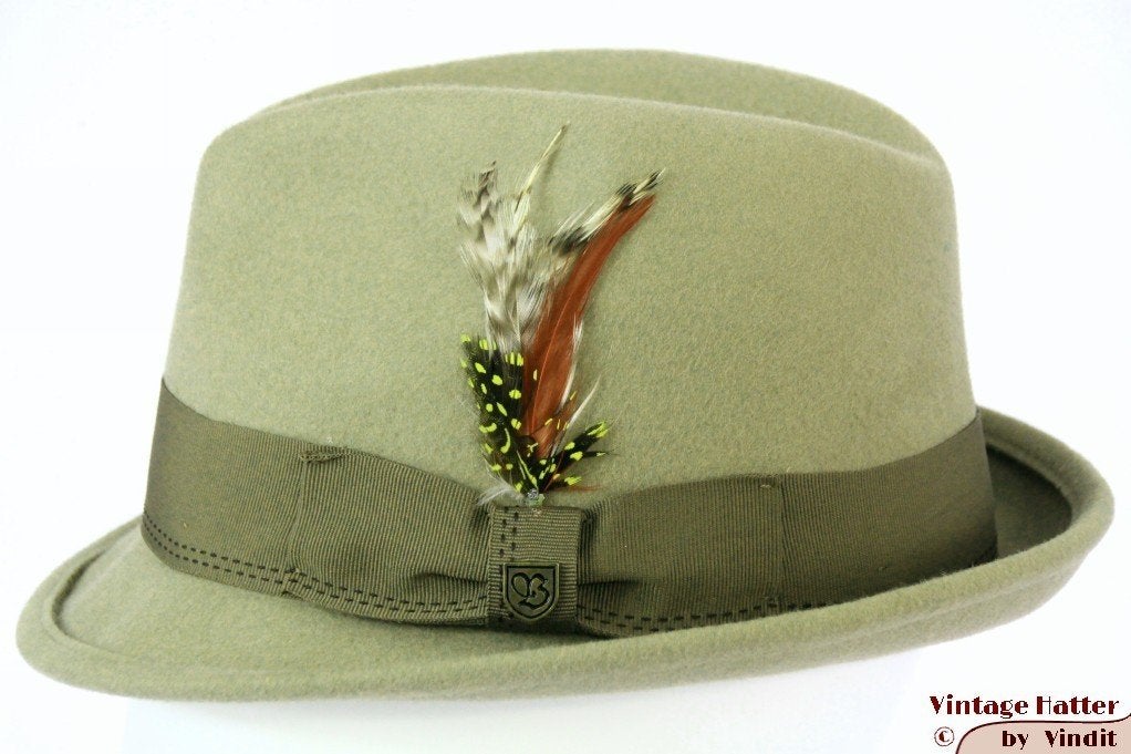 Brixton Gain gleufhoed zacht groen 56 en 58 (M) Nieuw Sample, Hoed, Nieuw, Ophalen of Verzenden, 57 cm (M, 7⅛ inch) of minder