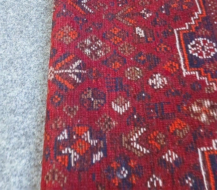 Perzisch tapijt handgeknoopt Gashgai Oosters loper kleed, 100 tot 150 cm, Ophalen of Verzenden, Zo goed als nieuw, 150 tot 200 cm