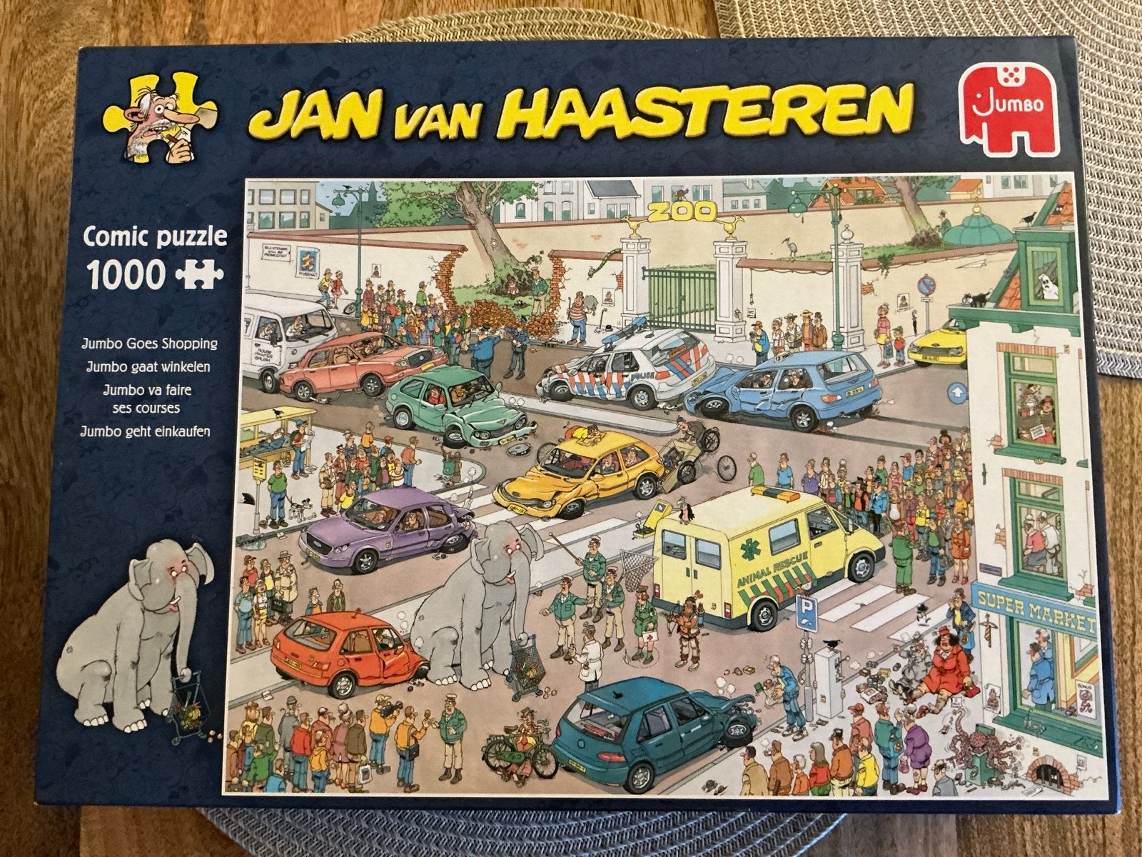Jan van Haasteren Comic Puzzle 1000 stukjes - Jumbo Goes Sho, Een of twee spelers, Ophalen of Verzenden, Zo goed als nieuw