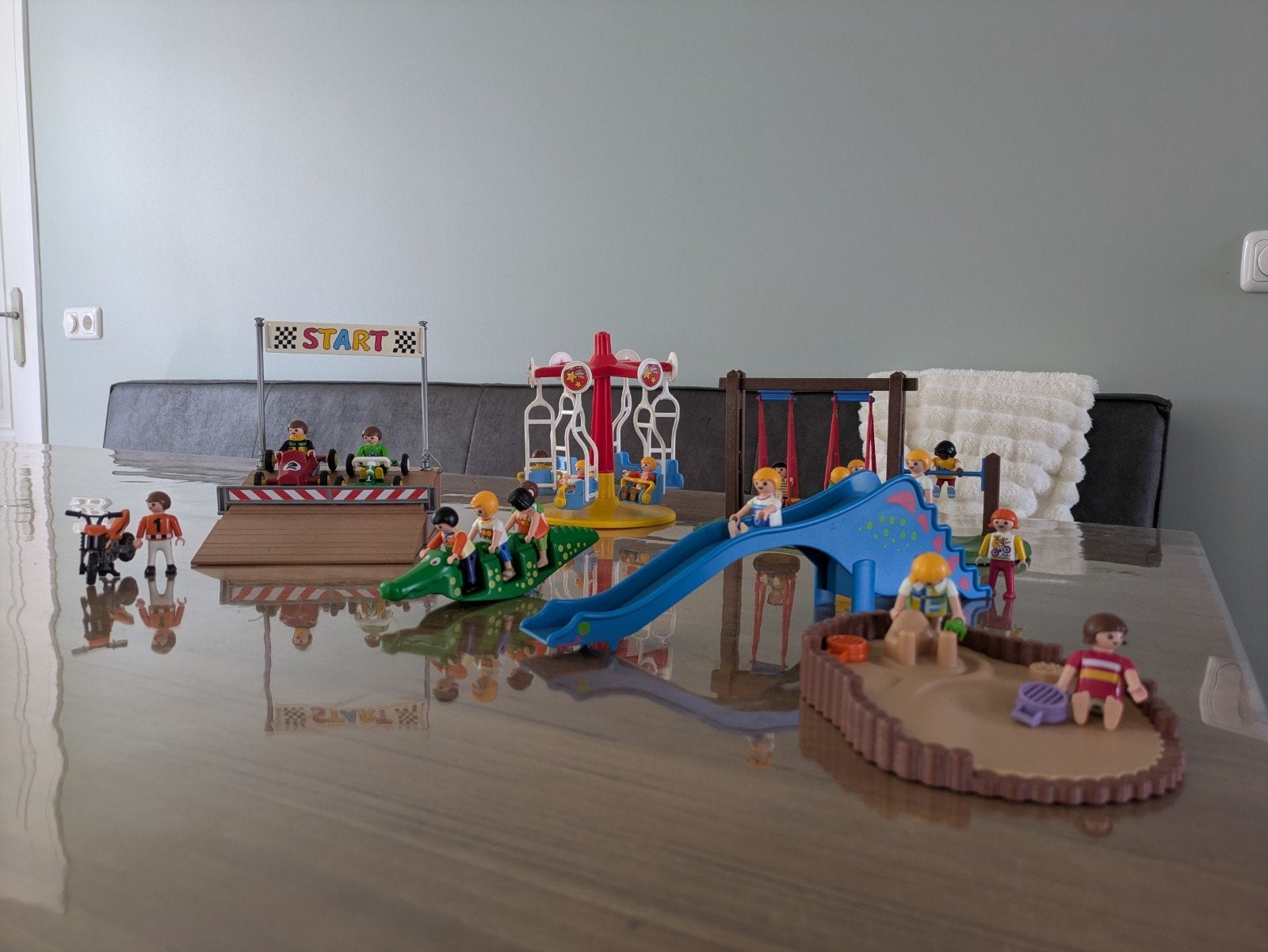 Playmobil speeltuin, strand, voertuigen, vrije tijd, Gebruikt, Complete set, Overige typen, Family fun