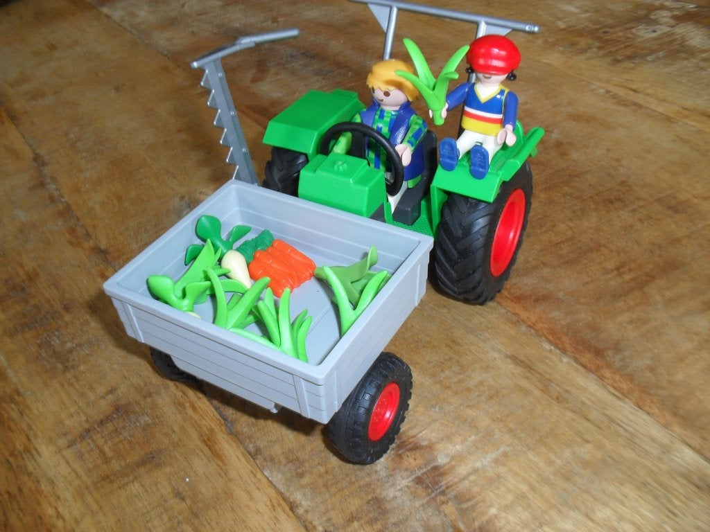 Playmobil tractor voor de oogst setje no 14, Ophalen of Verzenden, Zo goed als nieuw