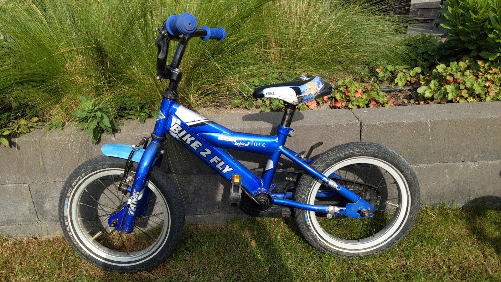 Popal Bike 2 Fly kinderfiets 14 inch, Ophalen, Terugtraprem, Gebruikt, Minder dan 16 inch