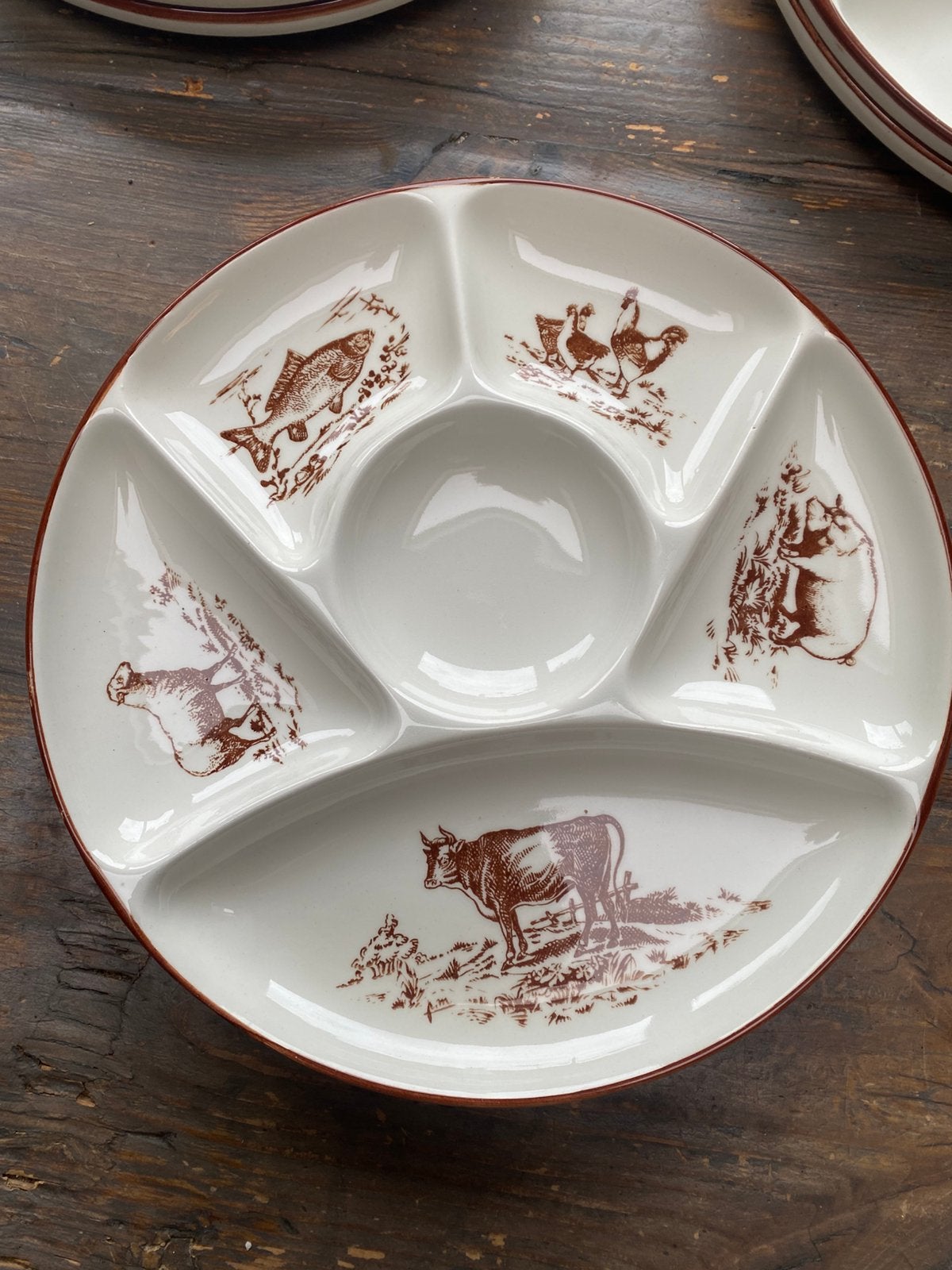 GIEN fondueborden NIEUW 6 stuks, Antiek en Kunst, Ophalen