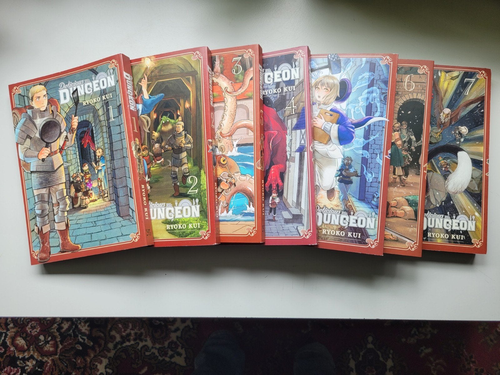 Delicious in dungeon manga Engels compleet 1 t/m 14, Complete serie of reeks, Ophalen of Verzenden, Zo goed als nieuw, Japan (Manga)