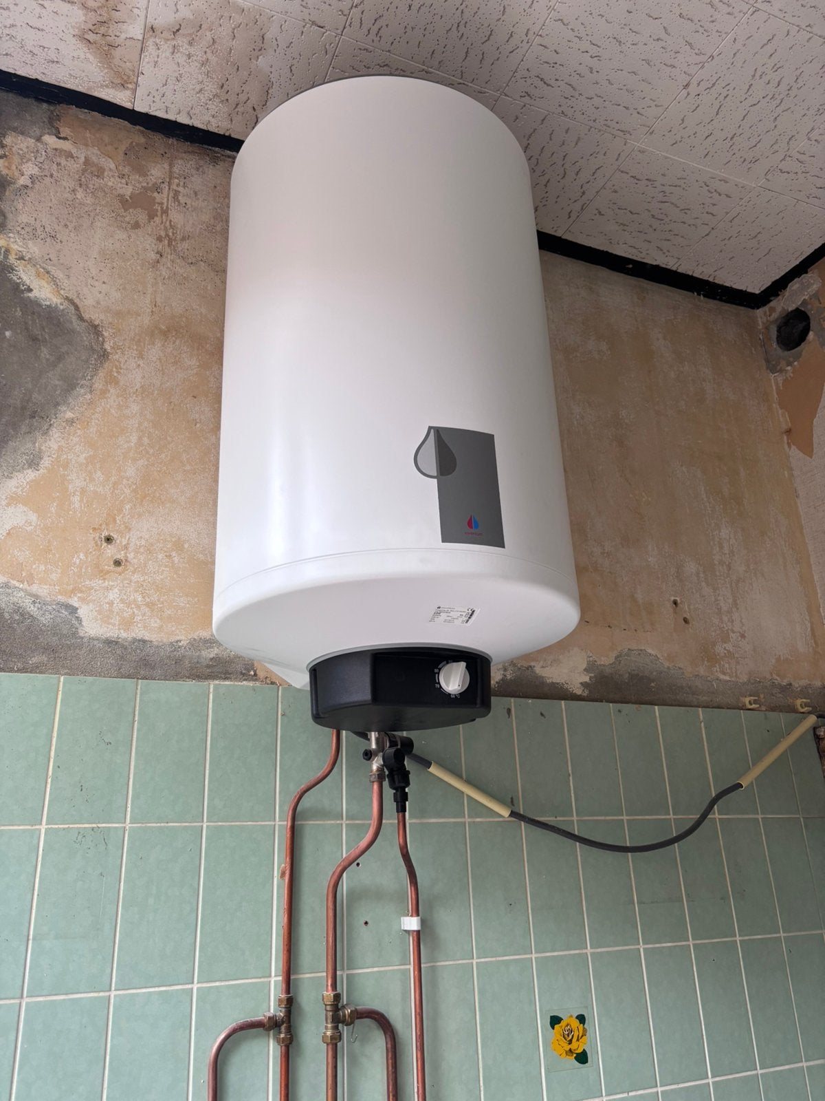Inventum EDR 80L elektrische boiler 1000W – goed werkend, 20 tot 100 liter, Ophalen, Zo goed als nieuw, Boiler