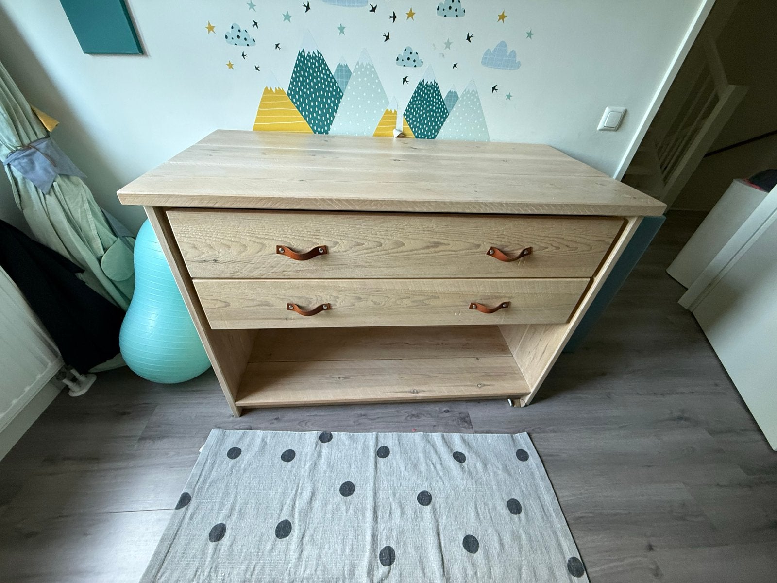 Mooie steigerhouten commode/ladekast h:92cm, b:130cm, Ophalen, Gebruikt, 50 tot 70 cm, 100 cm of meer