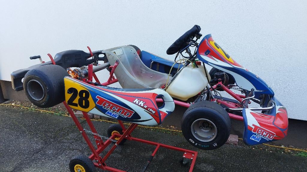 Tecno Kart rollend chassis + Alfano laptimer – zonder motor, Ophalen, Gebruikt, Kart