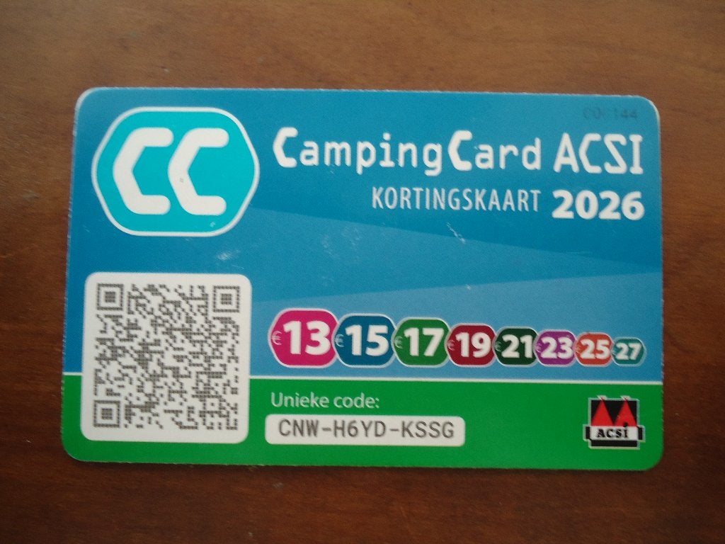 ACSI kaart 2026 bijna blanco, Ophalen of Verzenden, Zo goed als nieuw