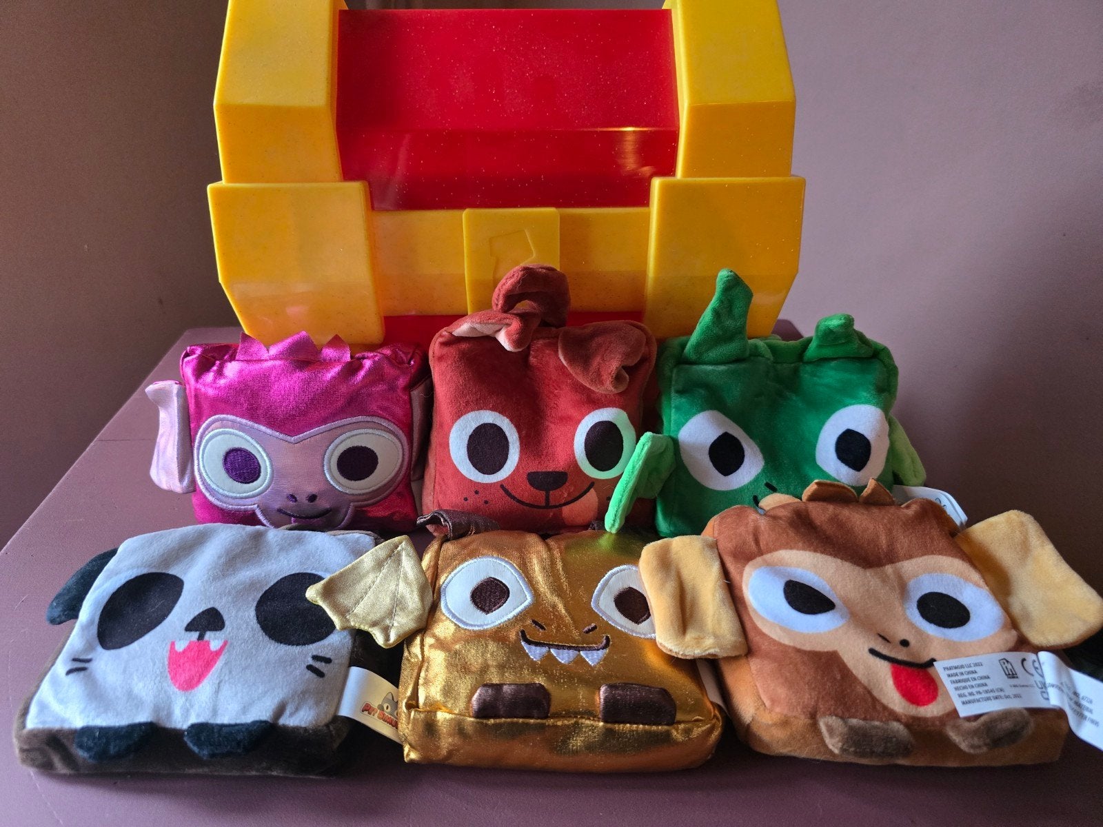 Set van 6 Pet simulator knuffels, Overige merken, Overige karakters, Overige typen, Ophalen of Verzenden