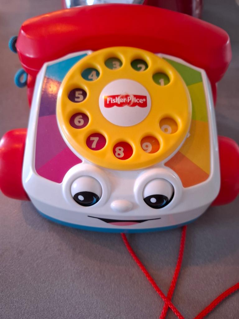 Fisher-Price Klassieke Telefoon met Draaischijf, Kinderen en Baby's, Ophalen of Verzenden, Gebruikt, Duw- of Trekspeelgoed