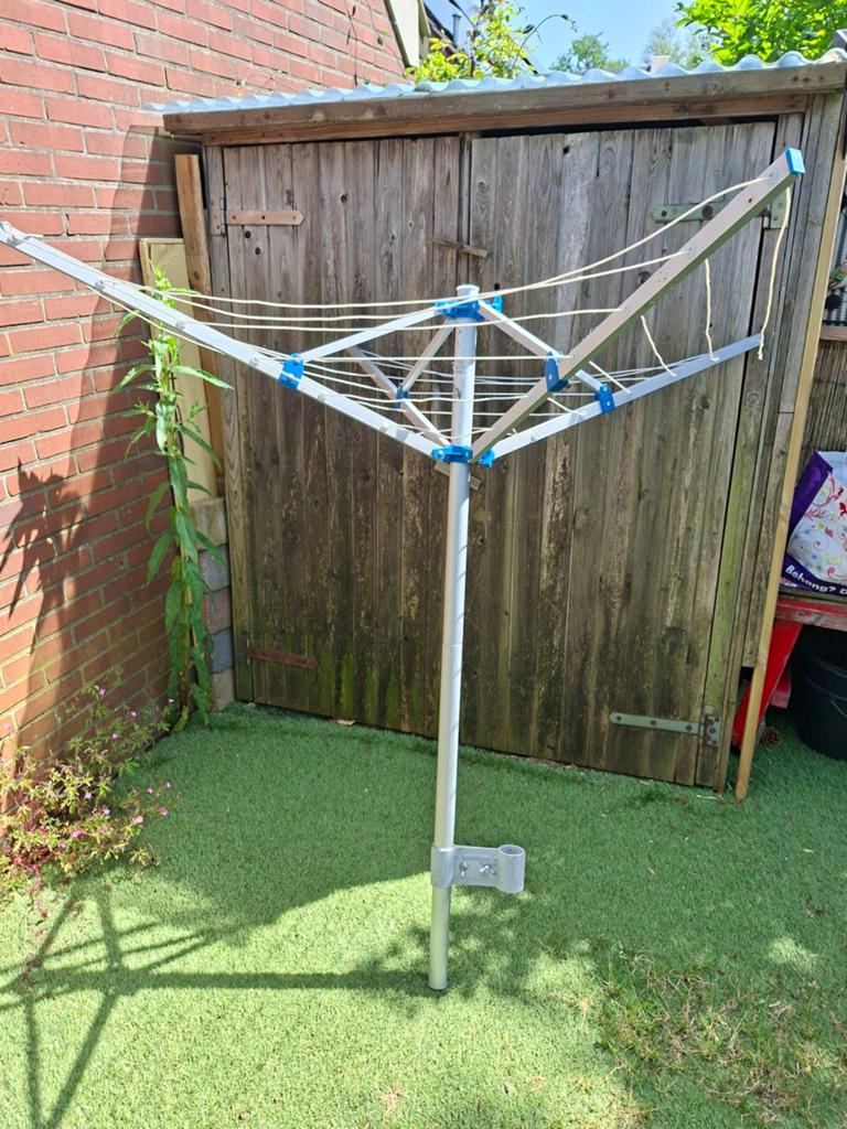 Compacte waslijn voor op de camping - 1.10m breed, Witgoed en Apparatuur, Wasdrogers, Ophalen, Gebruikt, Minder dan 85 cm, Minder dan 4 kg