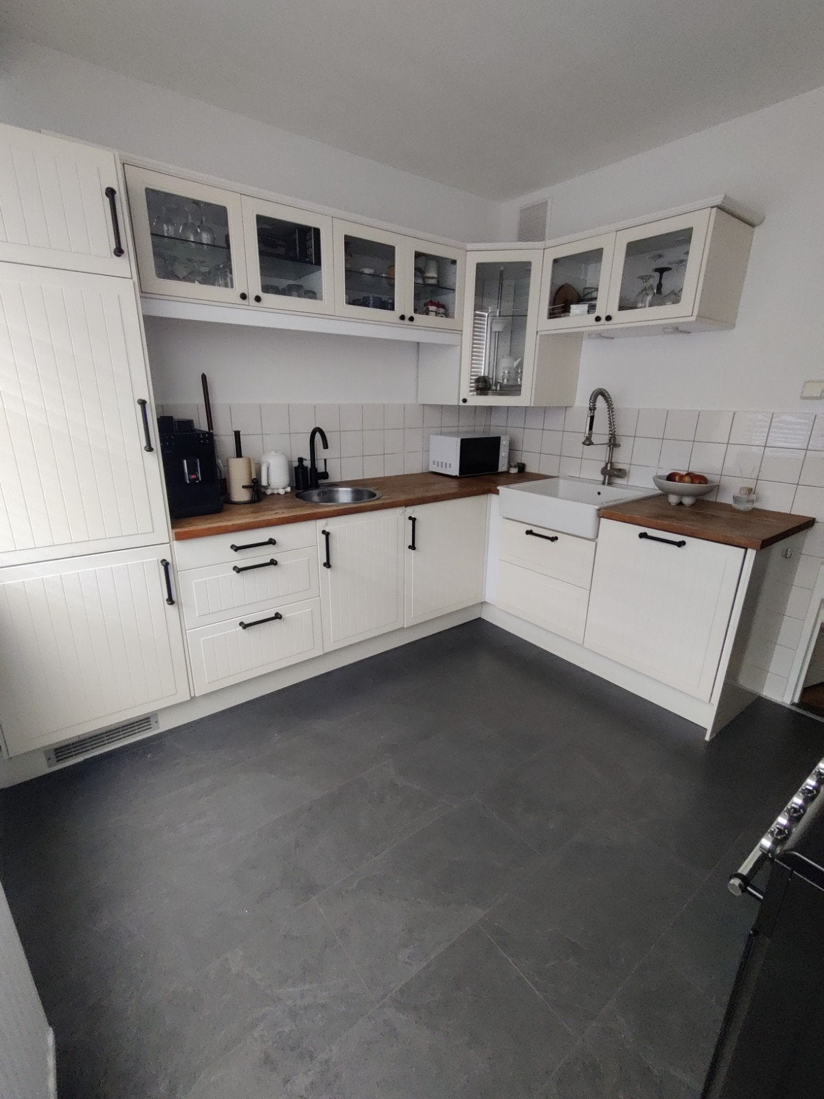 Complete Ikea Faktum keuken inclusief losstaand gasfornuis, Ophalen, Gebruikt, Hoekkeuken, Hout