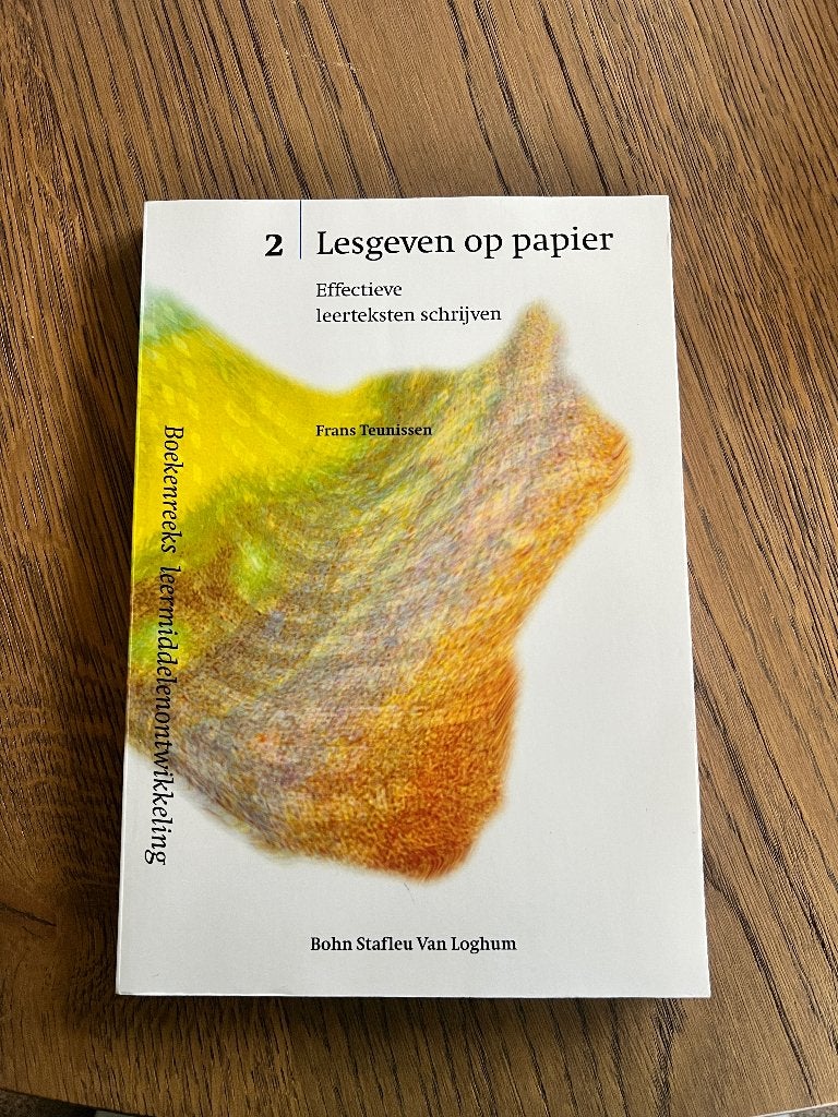 Lesgeven op papier - Effectieve leerteksten schrijven, Gelezen, Verzenden, HBO, Bohn Stafleu van Loghum