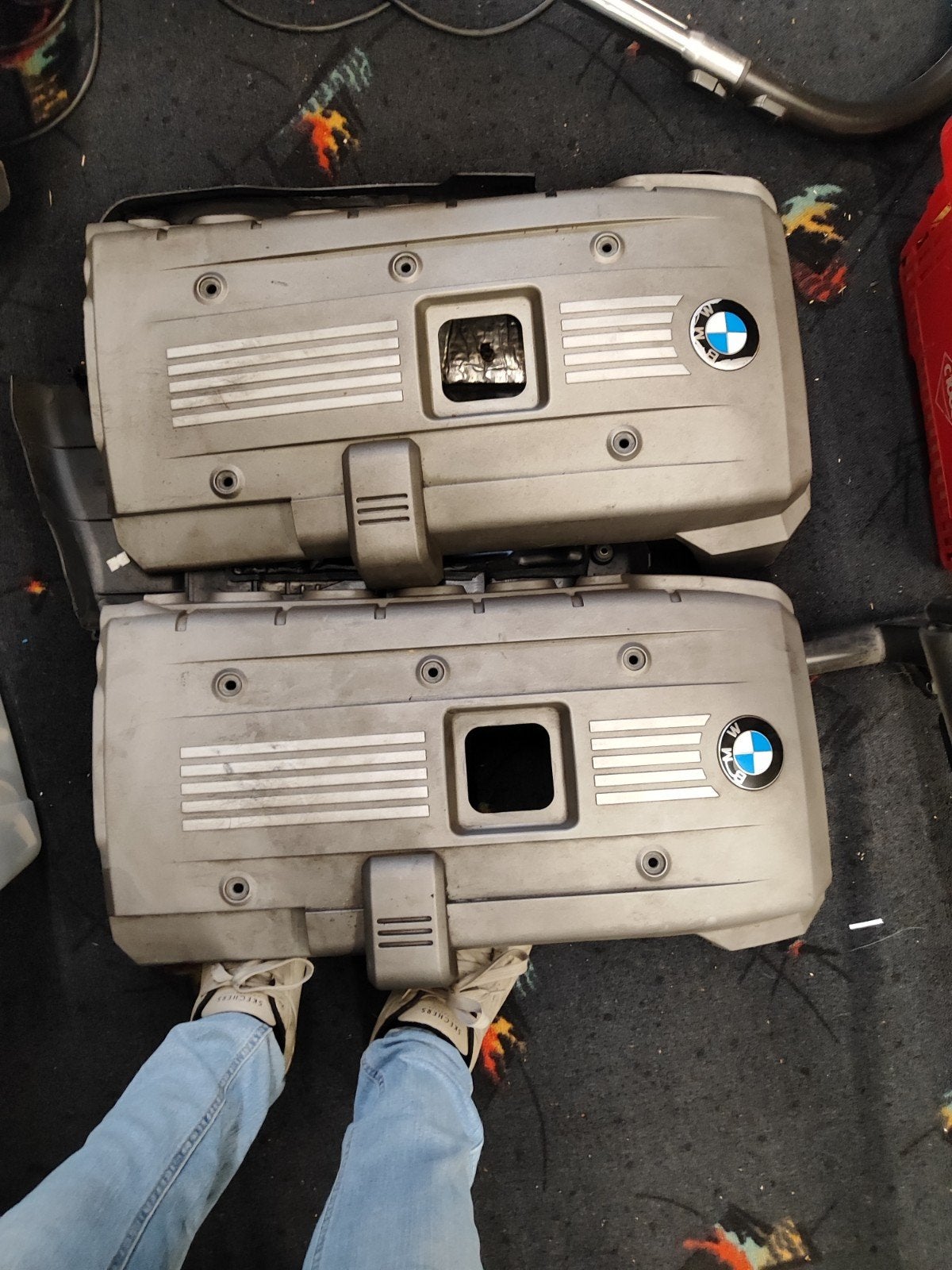 BMW n52 afdekkap cover motor afdek plaat N52B25a E90 E60, Ophalen, BMW