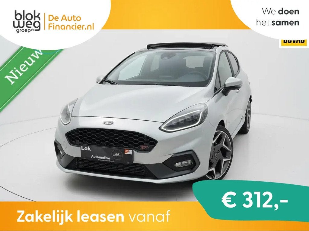 Ford Fiesta 1.5 EcoBoost ST-3 PANO|LED|B&O|RECA € 18.999,0, 1188 kg, Leder en Stof, Bedrijf, Handgeschakeld