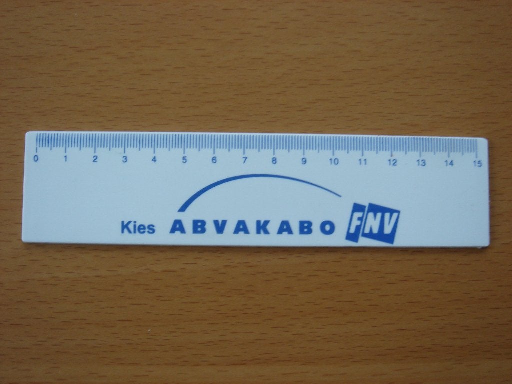 Liniaal Abvakabo FNV - Liniaal van 15 cm, Ophalen of Verzenden, Gebruikt, Gebruiksvoorwerp