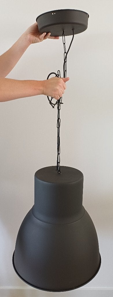 IKEA HEKTAR Hanglamp – donkergrijs, Ophalen, Zo goed als nieuw, Metaal