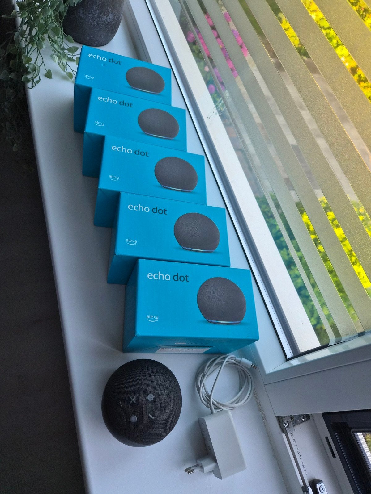 5x Amazon Echo Dot (4e generatie) met Alexa - Smart Speaker, Ophalen of Verzenden, Zo goed als nieuw