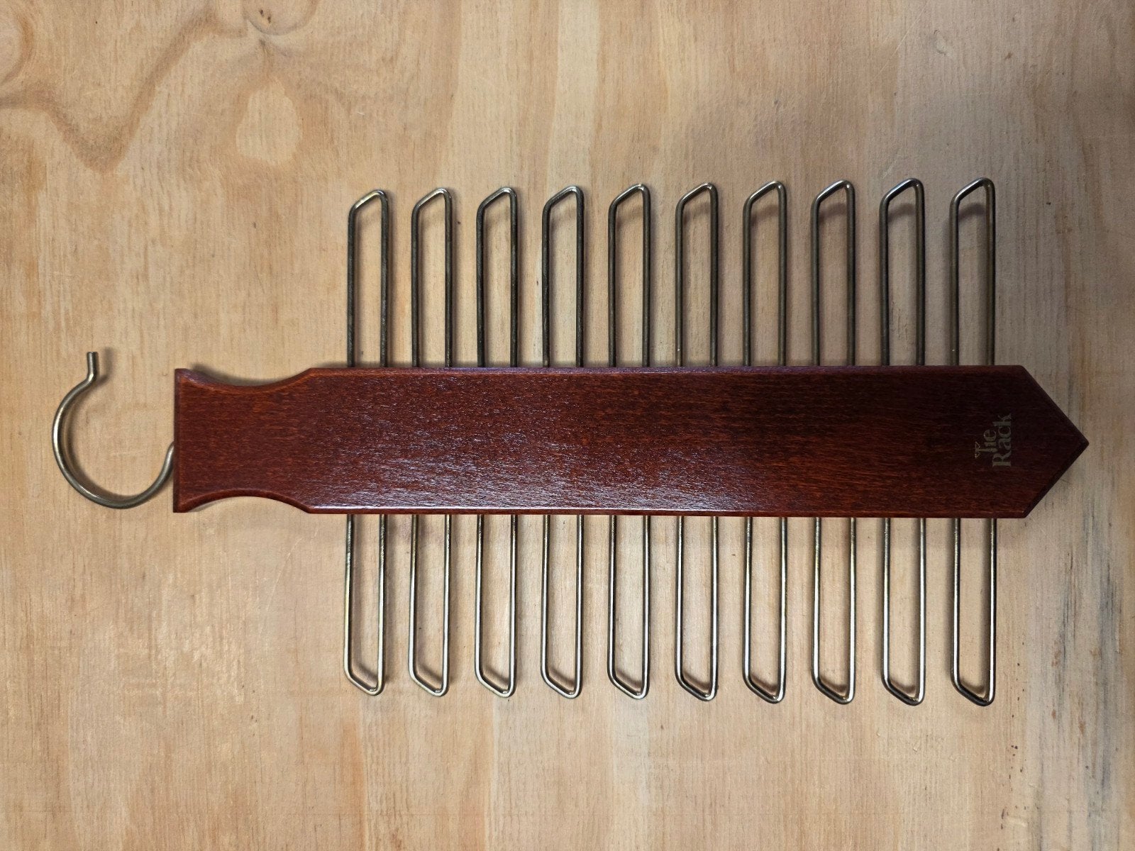 Houten stropdassenrek - The Tie Rack, Hout, Gebruikt, Onbekend, Ophalen of Verzenden