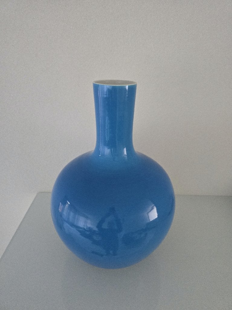 Pols Potten Ball Body vaas, Ophalen, Gebruikt, Handgemaakt, Blauw