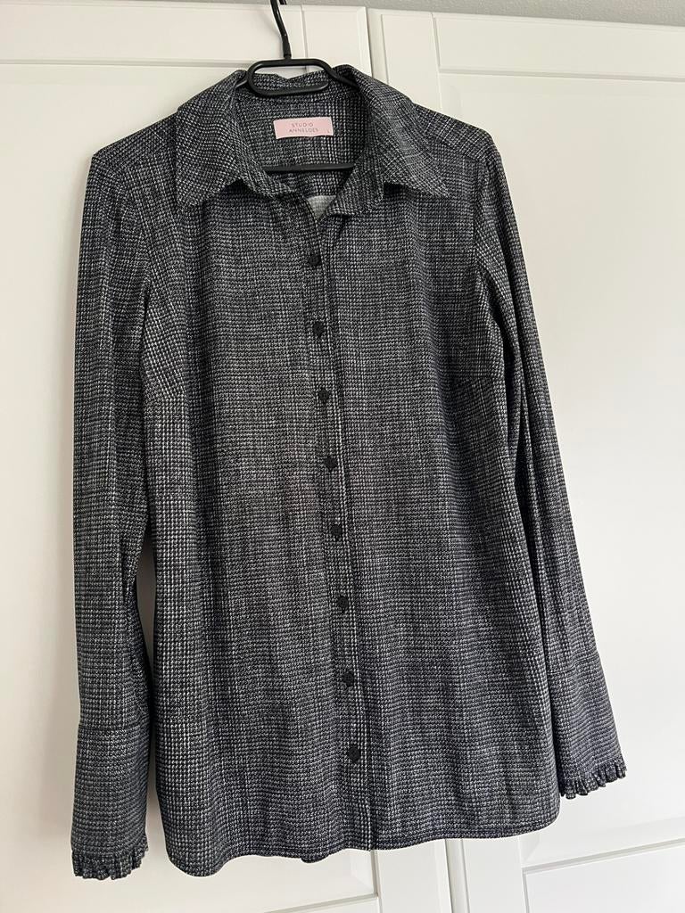 Studio anneloes polly tweet blouse L zwart/wit, Zwart, Maat 42/44 (L), Ophalen of Verzenden, Zo goed als nieuw
