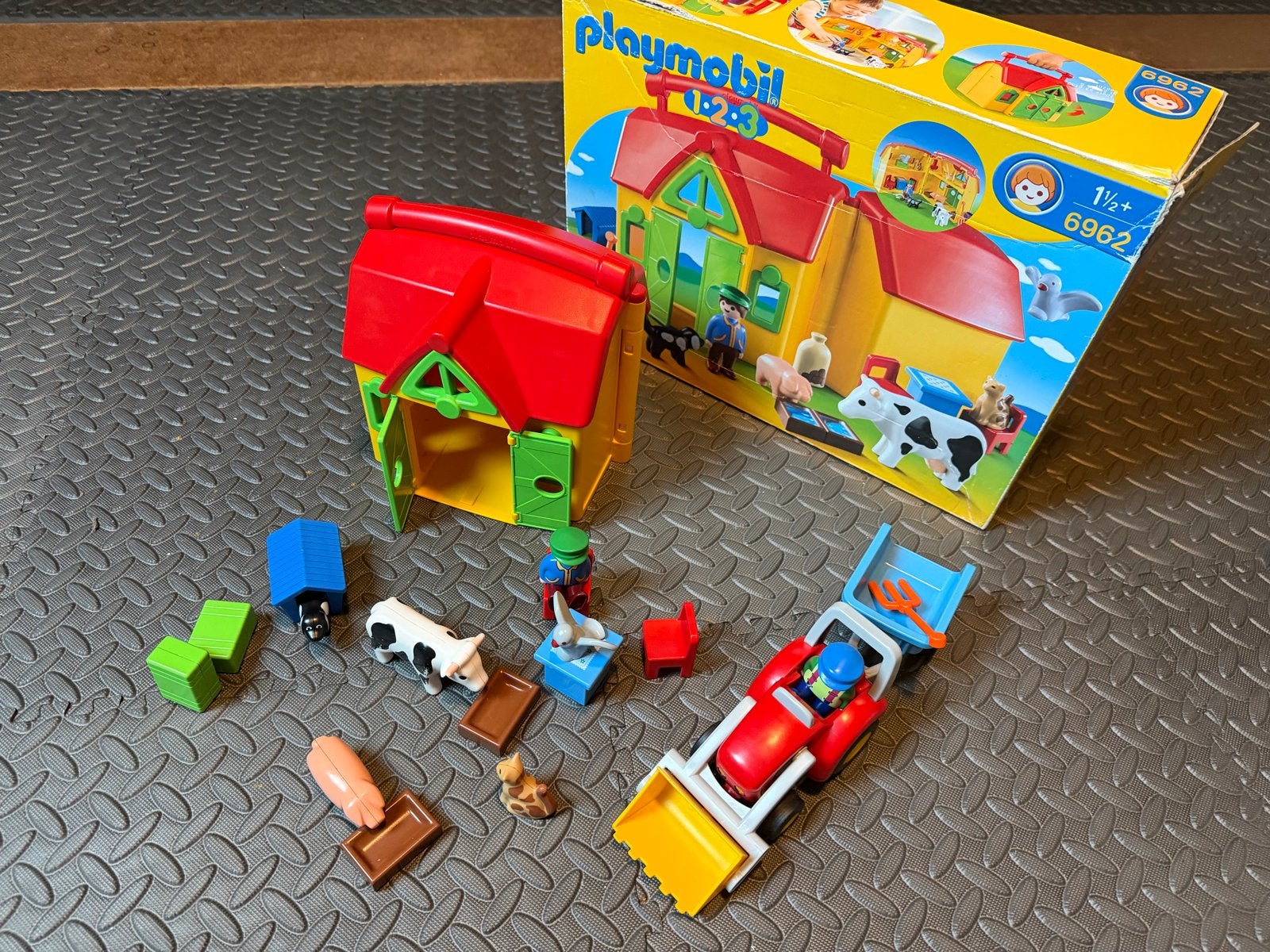 Playmobil 1.2.3 Boerderij met Dieren en Tractor (6962)