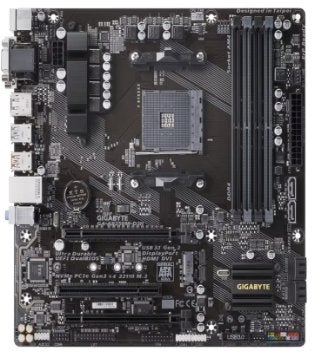 GIGABYTE GA-AB350M-D3H met Socket AM4, Computers en Software, Ophalen of Verzenden, Gebruikt, DDR4