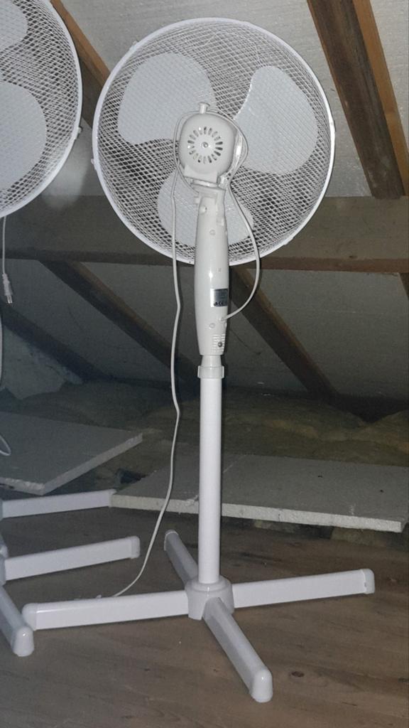 6 Witte staande ventilators, Witgoed en Apparatuur, Ventilatoren, Zo goed als nieuw, Ophalen