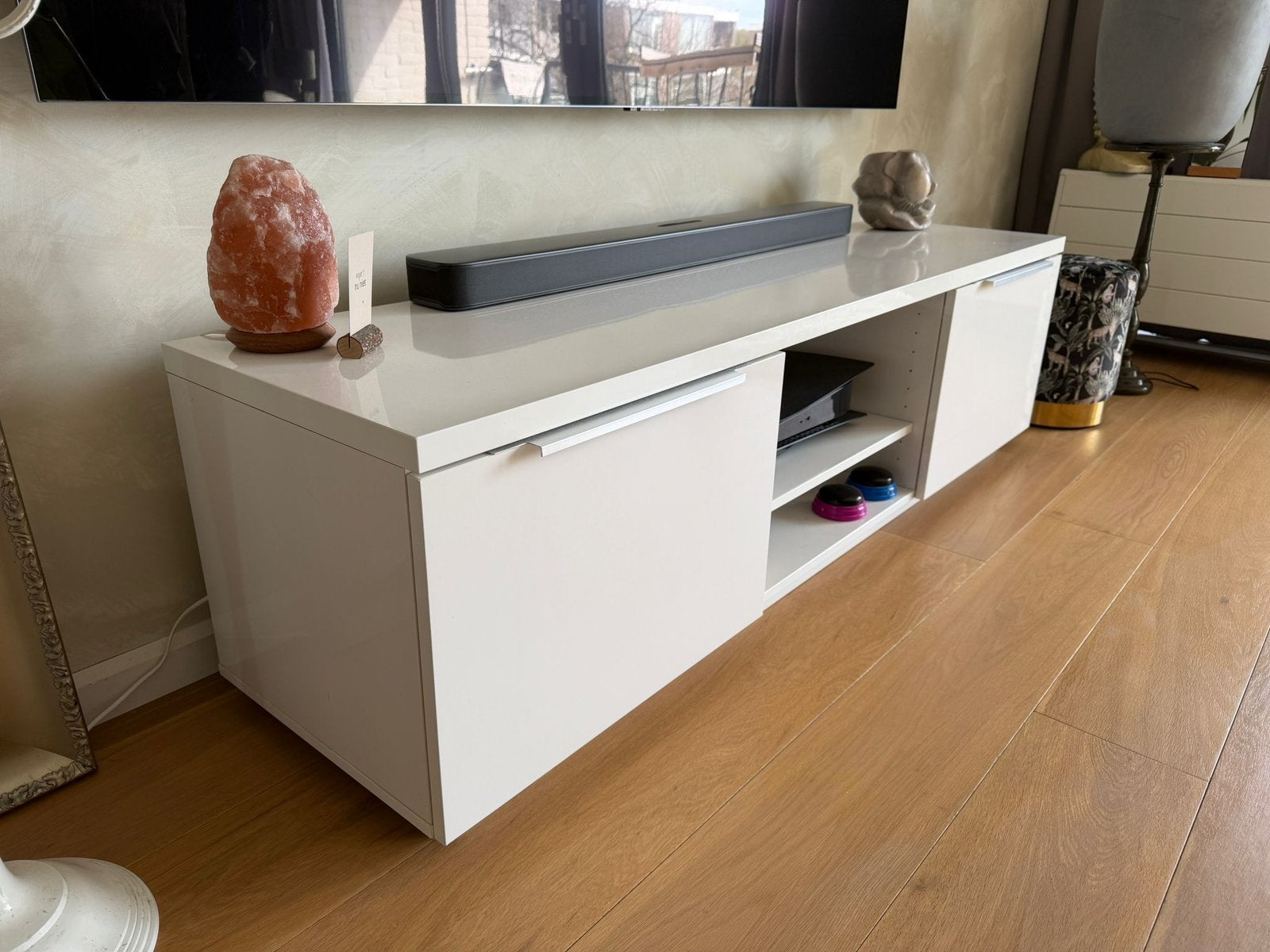 Byas ikea TV meubel, Ophalen, Gebruikt, 150 tot 200 cm, Minder dan 100 cm
