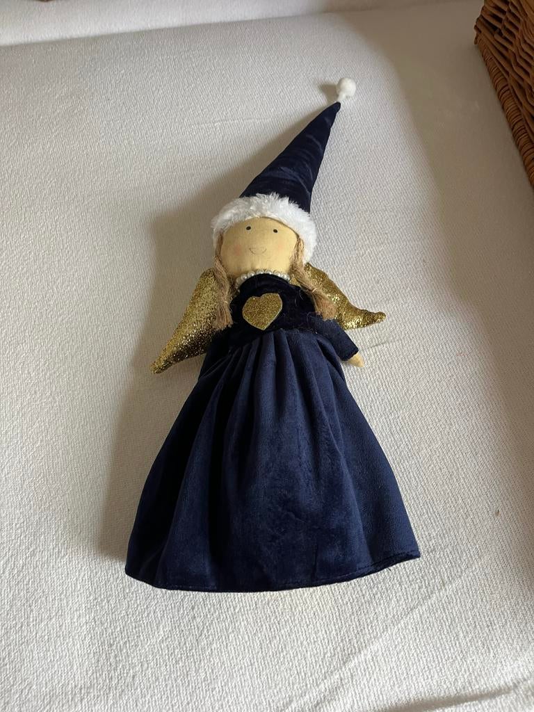 Deurstopper Engel - Donkerblauw met Gouden Vleugels, Textiel, Ophalen of Verzenden, Zo goed als nieuw, Overige typen