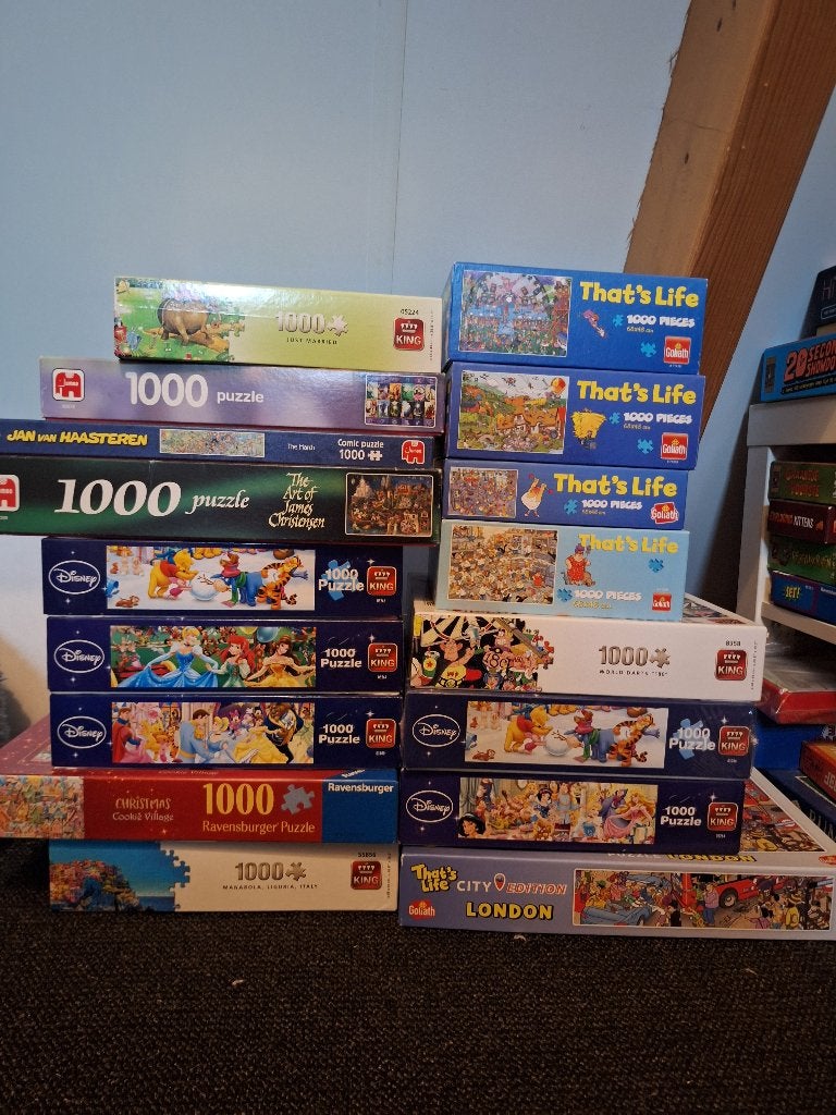 Puzzels van 1000 stukjes, Ophalen of Verzenden, 500 t/m 1500 stukjes, Gebruikt, Legpuzzel